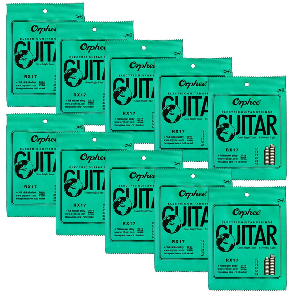 10 Set Orphee for RX Series Electric Guitar Strings Super Light 9-42,10-46,11-50