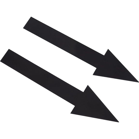 10 Set PVC Self Adhesive Arrow Label Stickers Waterproof Directional Arrow Sign Decals for Floors Walls and Smooth Surfaces Black 50x199x0.2mm 2pcs/set
