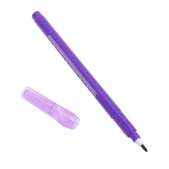 10 Set Precision Skin Marker Pens with Guide Rulers 1.0mm Single Head Quick Drying Purple Positioning Scribe Markers for Cosmetic Beauty Salon (10-Inches / 25.4-cm)