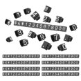 thumbnail image 1 of 10 Set Price Tag Cube 4" x 0.35" Adjustable Counter Stand Label, Black Silver, 1 of 7