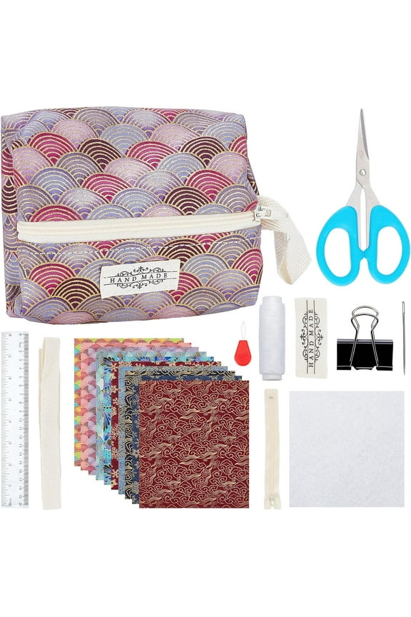 10 Set Small Coin Purse DIY Pouch Making Kit DIY Coin Bag Boho Change Purse Pouch Mini Wallet Mini Zipper Pouch Pouch Sewing Craft Project Women Girls