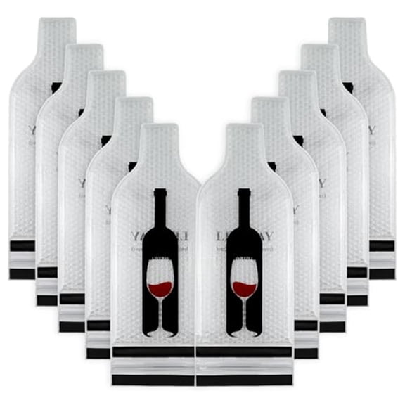 10 Set Wine Bags for Travel, Wine Bottle Travel Protector Bags, Wine Travel Bags for Wine Bottles Airplane, Wine Packaging Skins Sleeves for Air, Car and Cruise Travel