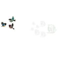 thumbnail image 1 of 10 Set Wooden Birds Fish Wall Art Acrylic Mirror Finish for Farmhouse Study Room TV Wall Decor, 1 of 8
