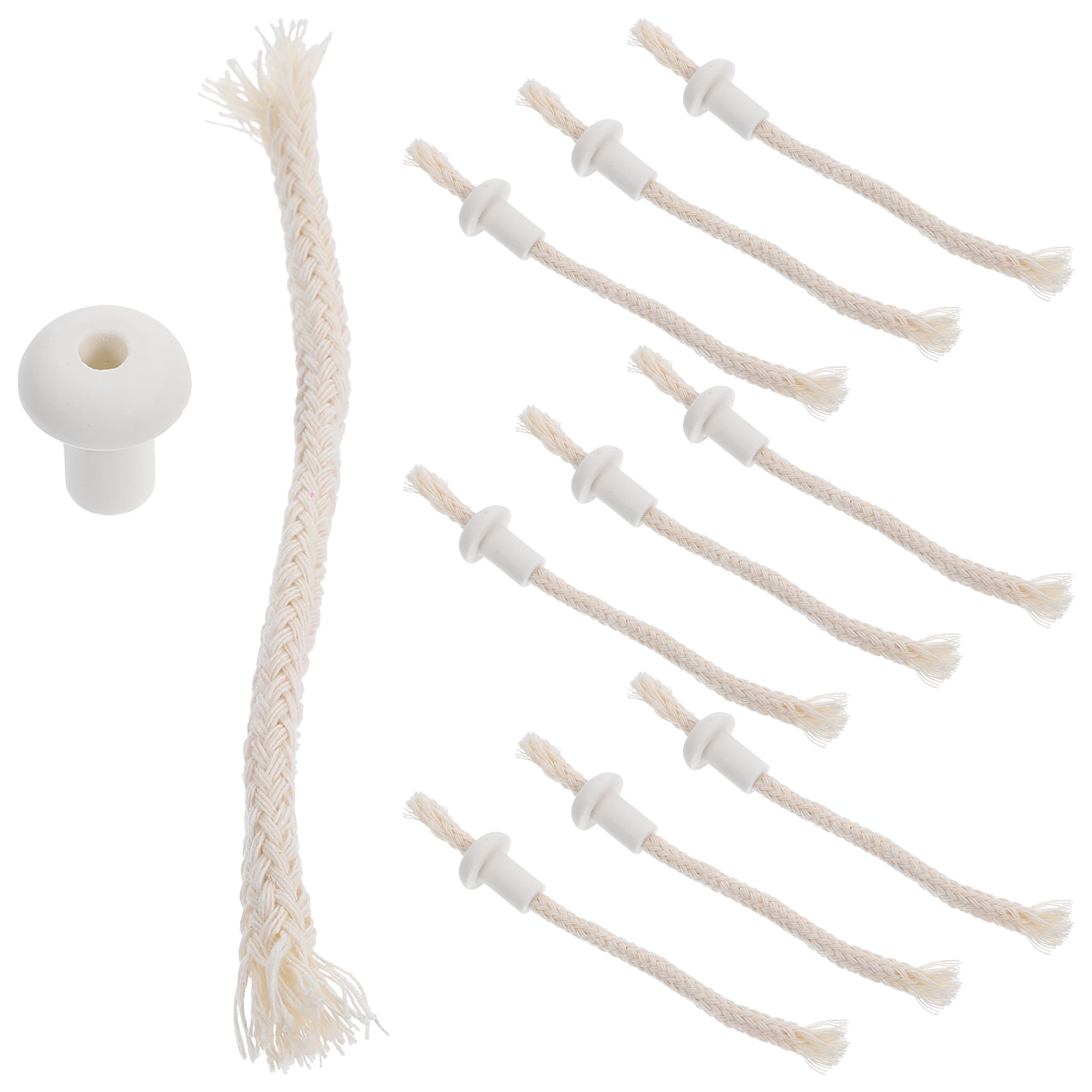 10 Set of Lamp Wick Ceramic Holders Kit Oil Lantern Wick Ceramic Holders Alcohol Lamp Wick