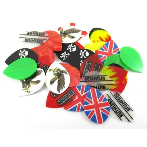 10 Sets (30 Flights) Mixed Pear Dart Flights - 100 Micron, 75 Micron