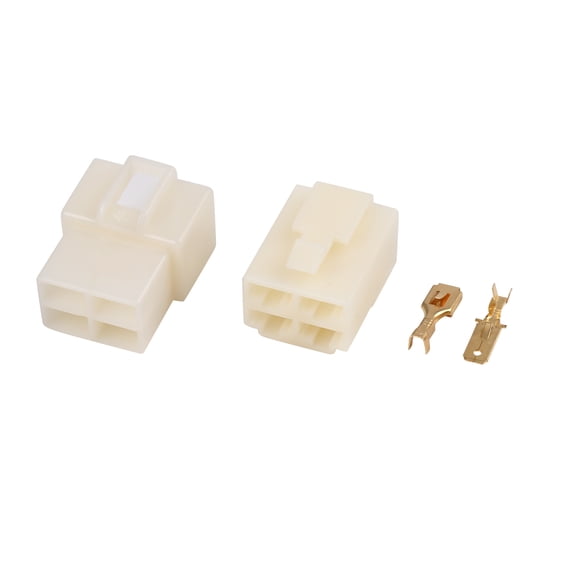 10 Sets 4 Pin Electrical Wire Connector Male Female Housing Terminal 6.3mm for Car