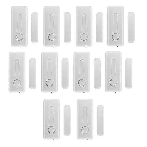 10 Sets 433MHz Wireless Magnetic Door Window Sensors for Enhanced Home Security Compatible with Home Burglar Systems
