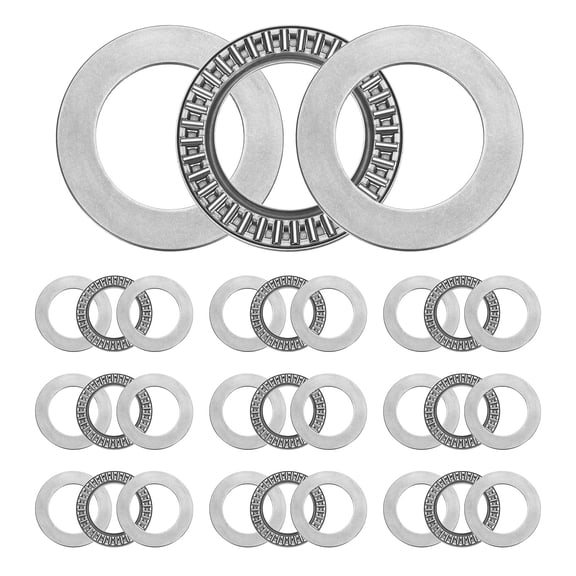 10 Sets AXK3047+2AS Thrust Needle Roller Bearings, 30x47x4mm Chrome Steel Needles Roller Bearing, (ABEC 5)