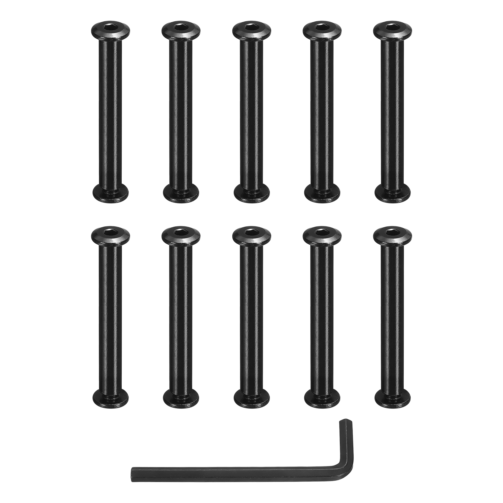 Uxcell 10 Sets Binding Post Screw Female M6*55*Φ8 Hex Drive Socket Cap with Wrench