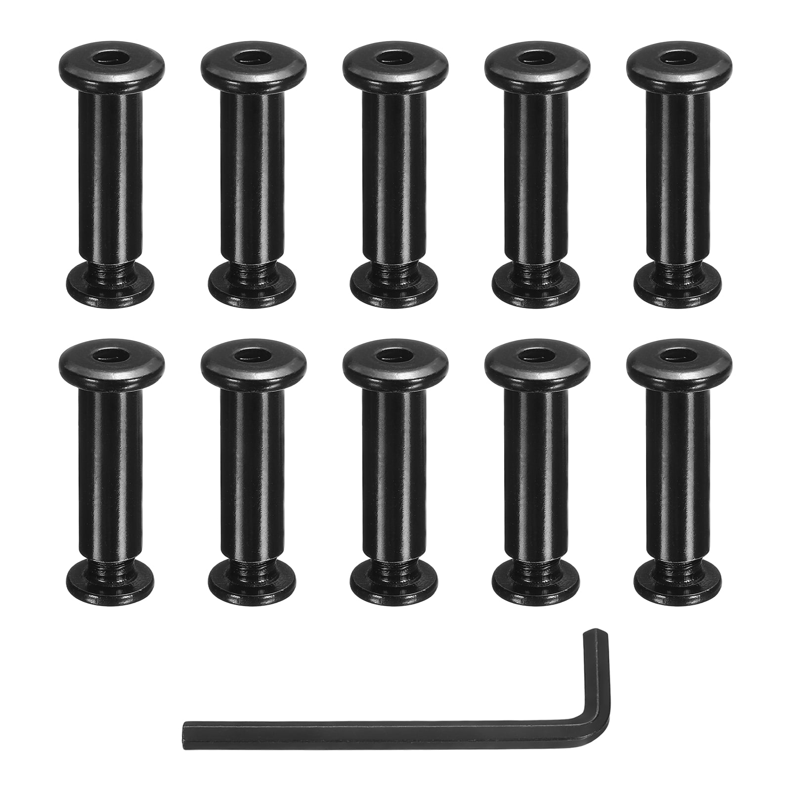 Uxcell 10 Sets Binding Post Screw Female M8*30*Φ10 Hex Drive Socket Cap with Wrench
