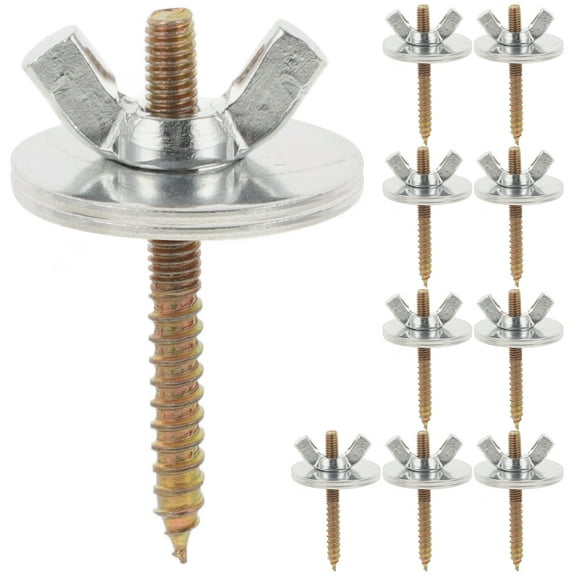 GAXIRE Bird Perch Fixing Accessories Iron 10 Sets Bird Cage Mounting Hardware 1.6 x 0.08 x 0.08 Inch