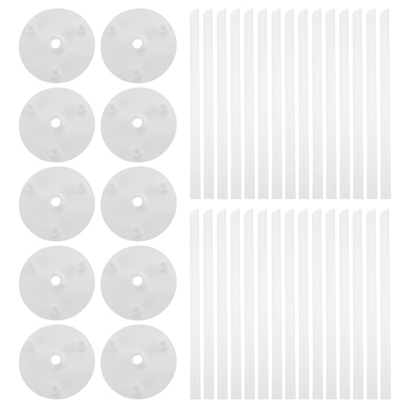 NUOLUX Cake Tier Supports Transparent 10Sets 6.3In