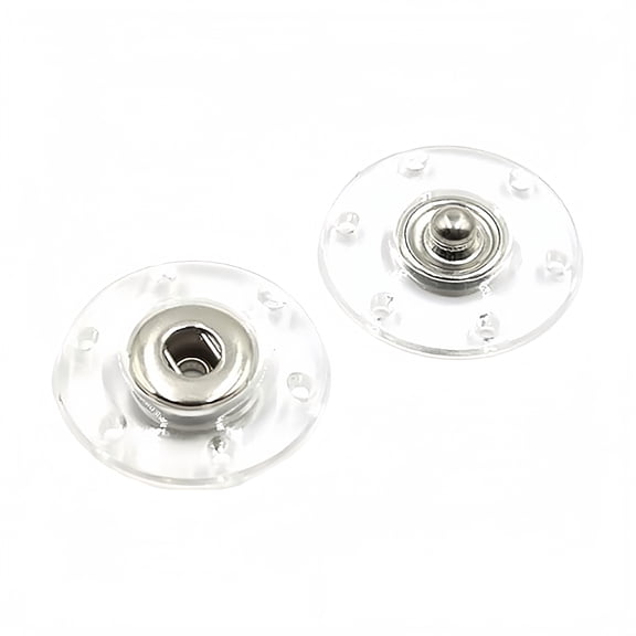 10 Sets Clear Transparent Press Snap Buttons Fasteners for Coat Shirt Clothing Bag DIY Sewing
