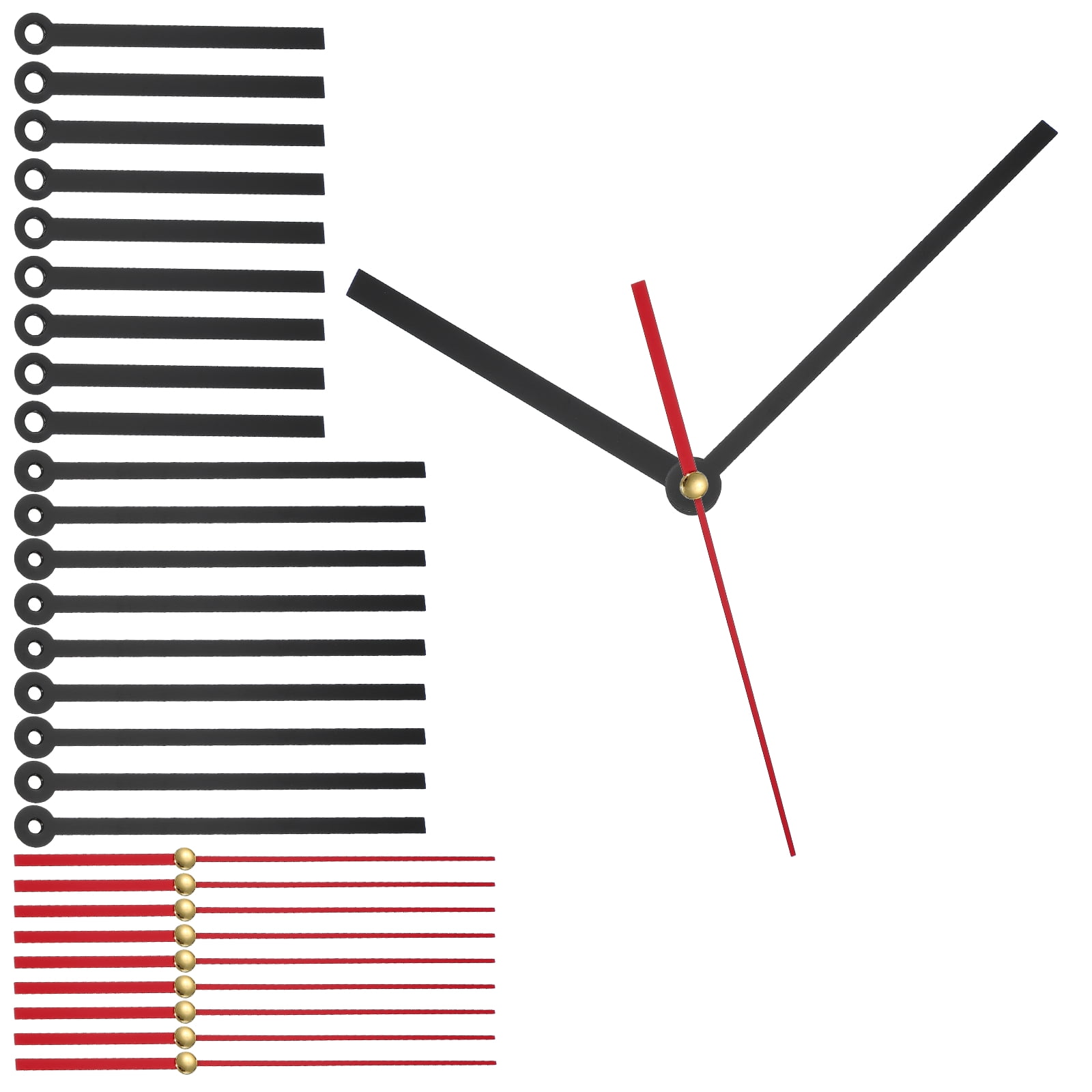 10 Sets Clock Hands, Aluminum Clock Hands Only Kit Parts Mechanism ...