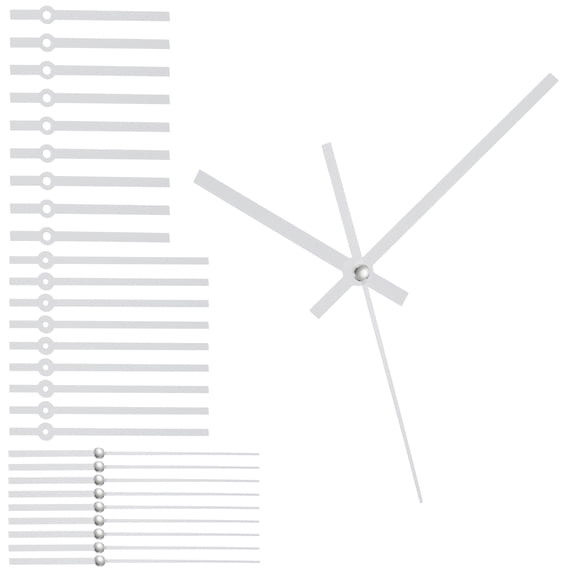 10 Sets Clock Hands, Aluminum Clock Hands Only Kit Parts Mechanism Replacement for DIY Clock Repair Movements Parts for Living Bed Room Home Decor, White 4.68 Inch