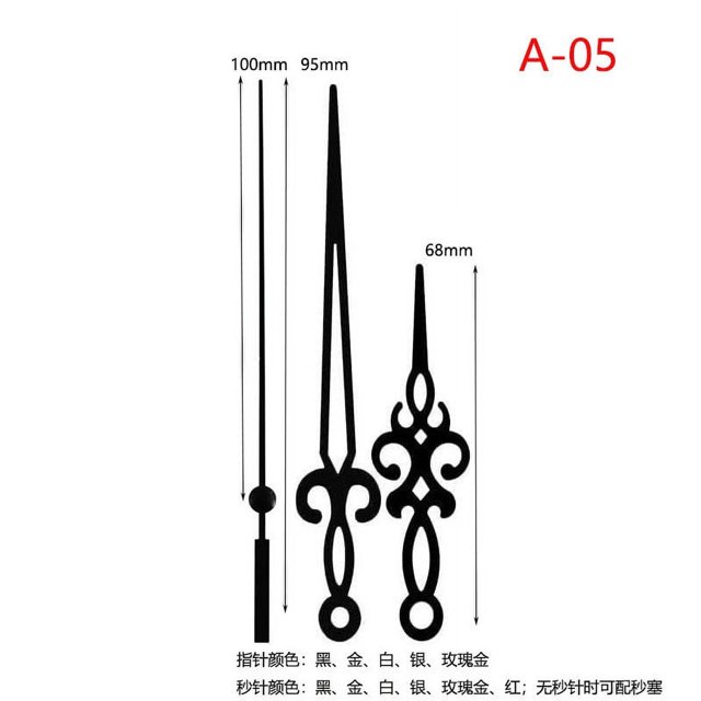 10 Sets DIY Clock Hands Replacement Mute Clock Hands Clock Repair Parts