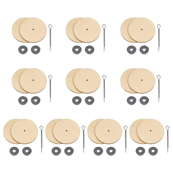 10 Sets Doll Joint Connectors Cotter Pin Joints and Wooden Fibreboard Disks Movable Engage Bolt Dolls Acc