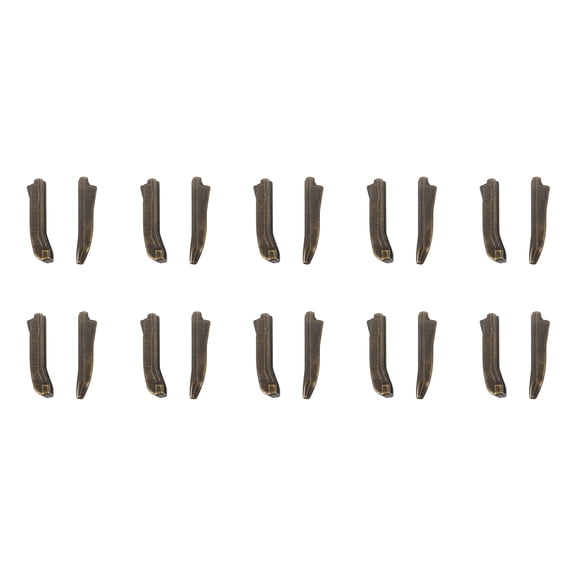 10 Sets Double Open Zipper Repair Latch Kits, #3 Insert Pins for Jacket Coat, Bronze Tone