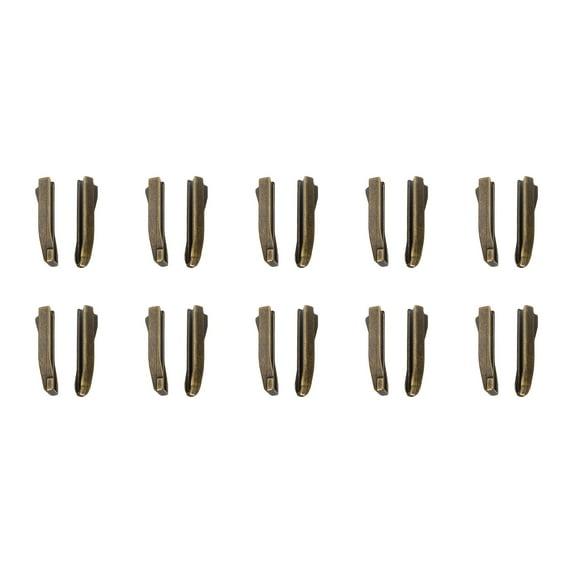 10 Sets Double Open Zipper Repair Latch Kits, #8 Insert Pins for Jacket Coat, Bronze Tone