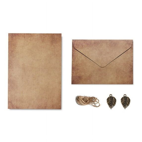 10 Sets Envelope Letter Paper Vintage Postcards Kraft Wrapping Paper Invitation Note Paper Envelopes for Cards Letter