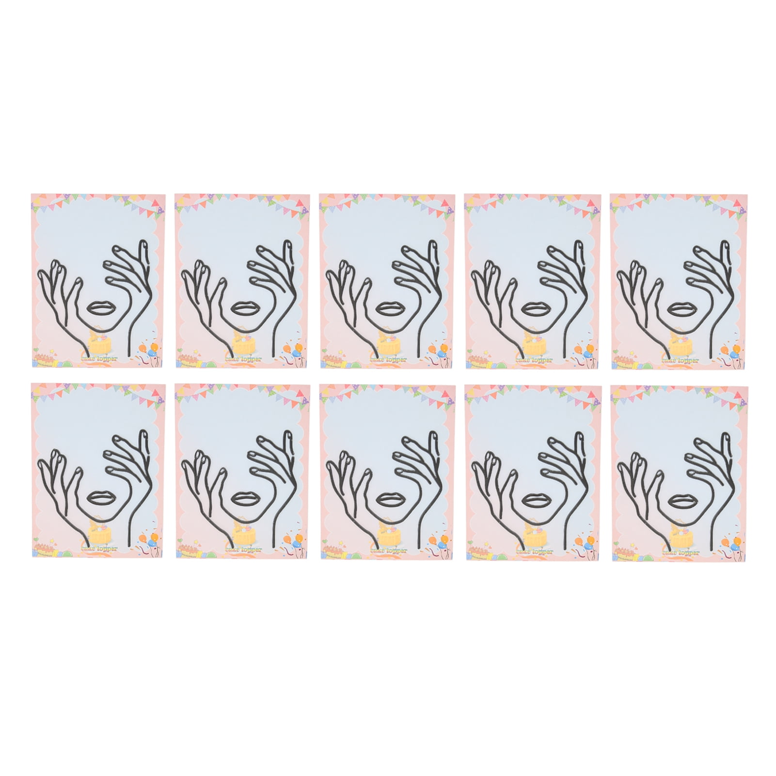 10 Sets Face Cake Decorations for Lady Abstract Minimalist DIY Face