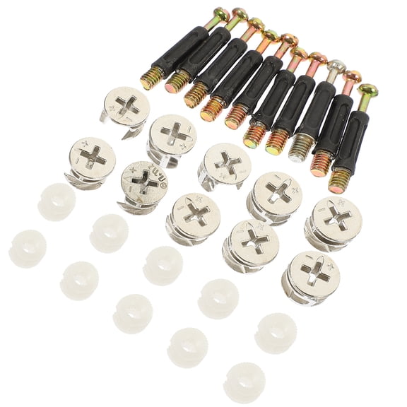 10 Sets Furniture Connector Furniture Side Connecting Pre-inserted Nuts Ready-to-assemble Furniture Furniture Dowels