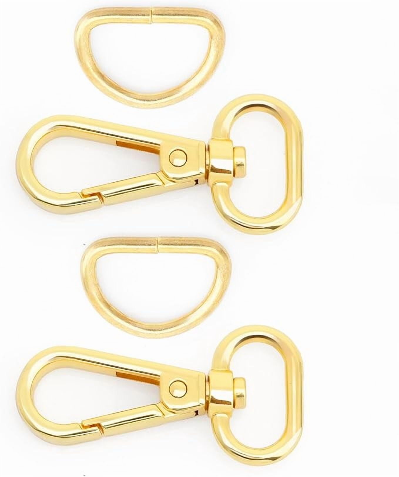 10 Sets Gold Finish Snap Hook Lobster Clasp Swivel Push Gate Fashion ...