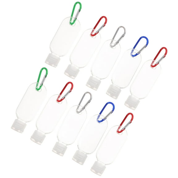 10 Sets Hand Sanitizer Bottle Empty Dispenser Travel Keychain Backpack Shampoo Bottles Container Cosmetic Child