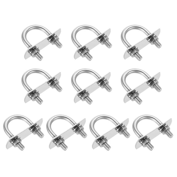 10 Sets M6 Round U-Bolts 22mm Inner Width 41mm Length U-Clamp Bolt