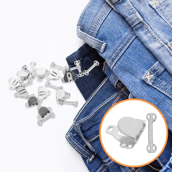 10 Sets Metal Pant Hooks and Bar DIY Garment Decorations Pant Hook and Eye Closure for Crafting