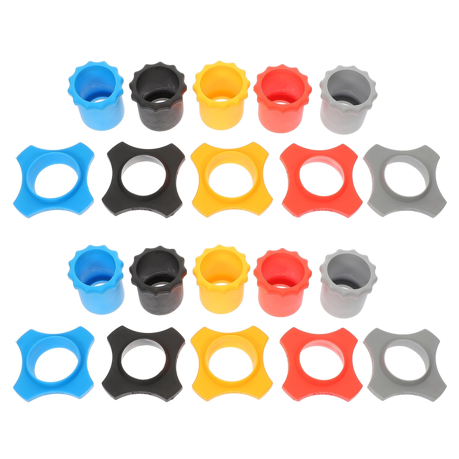 5 Stuks Microfoon Slip Anti-Rolling Bescherming Ring Mic Siliconen Ring Blauw