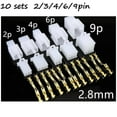 thumbnail image 1 of 10 Sets Of 2.8Mm Motorcycle Male and Female Terminal Car Connector 2/3/4/6/9Pin 2Pin, 1 of 4