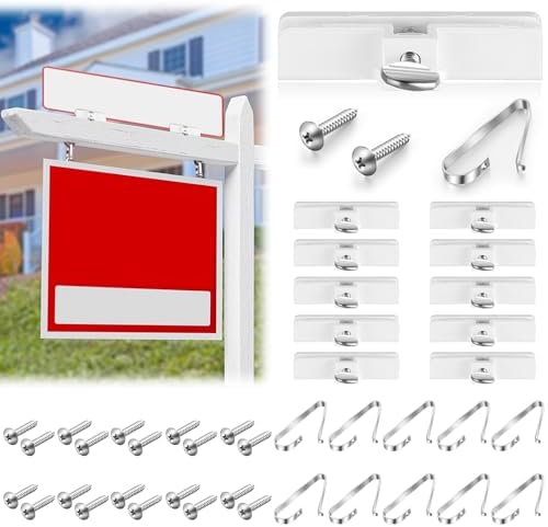 Ezsign Rider Clips 10 Sets Real Estate Sign Holders and Rider Clips for Mounting ...