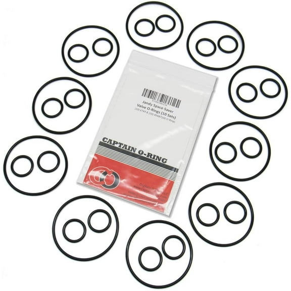 10 Sets Replacement Valve Cover & Stem O-Rings for Jandy Space Saver Valves 1.5 to 2 Part Numbers 6749 and R0487100
