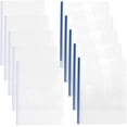 thumbnail image 1 of 10 Sets Report Covers Sliding Bar 2 Colors White and Blue Capacity A4 Size Folder 12In Book Slide Binders Bingding Clips Grip 70 Sheets Pull Rod Plastic for Office Loose Leaf Documents Holder for DIY, 1 of 6