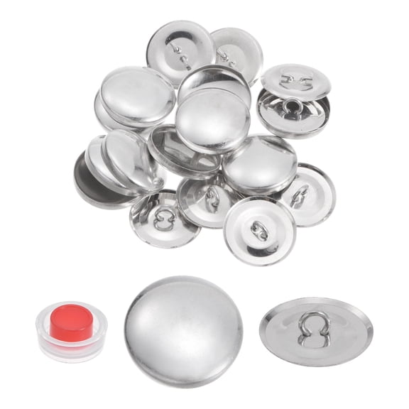 10 Sets Self Cover Button Kit 23mm Metal Aluminum Button with Tools