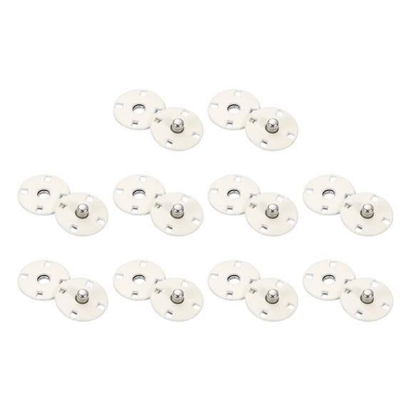 Uxcell 10 Sets Sewing Snap Buttons, Press Buttons Snap Fasteners 15mm, Beige