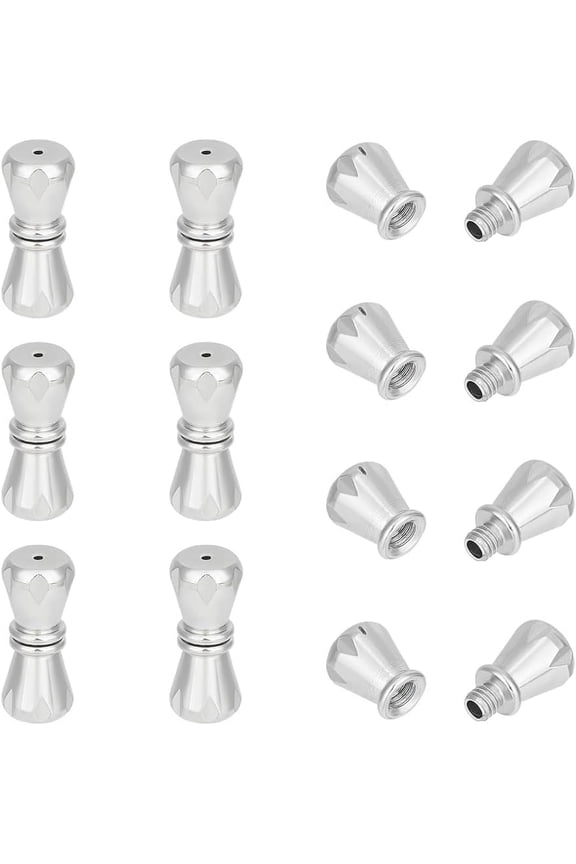 About 10 Sets Stainless Steel Screw Clasps Necklace Clasp Column Tube Clasps Connector Barrel Cord End Caps Metal Jewelry Clasps for Bracelet Necklace Jewelry Making Findings