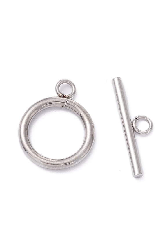 10 Sets Stainless Steel Toggle Clasps IQ Toggle Clasps Tbar Clasps Toggle Connectors for Necklace Bracelet Jewelry Making