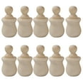 10 Sets Unfinished Painting Doll Wooden Doll Handcraft Wooden Puppets