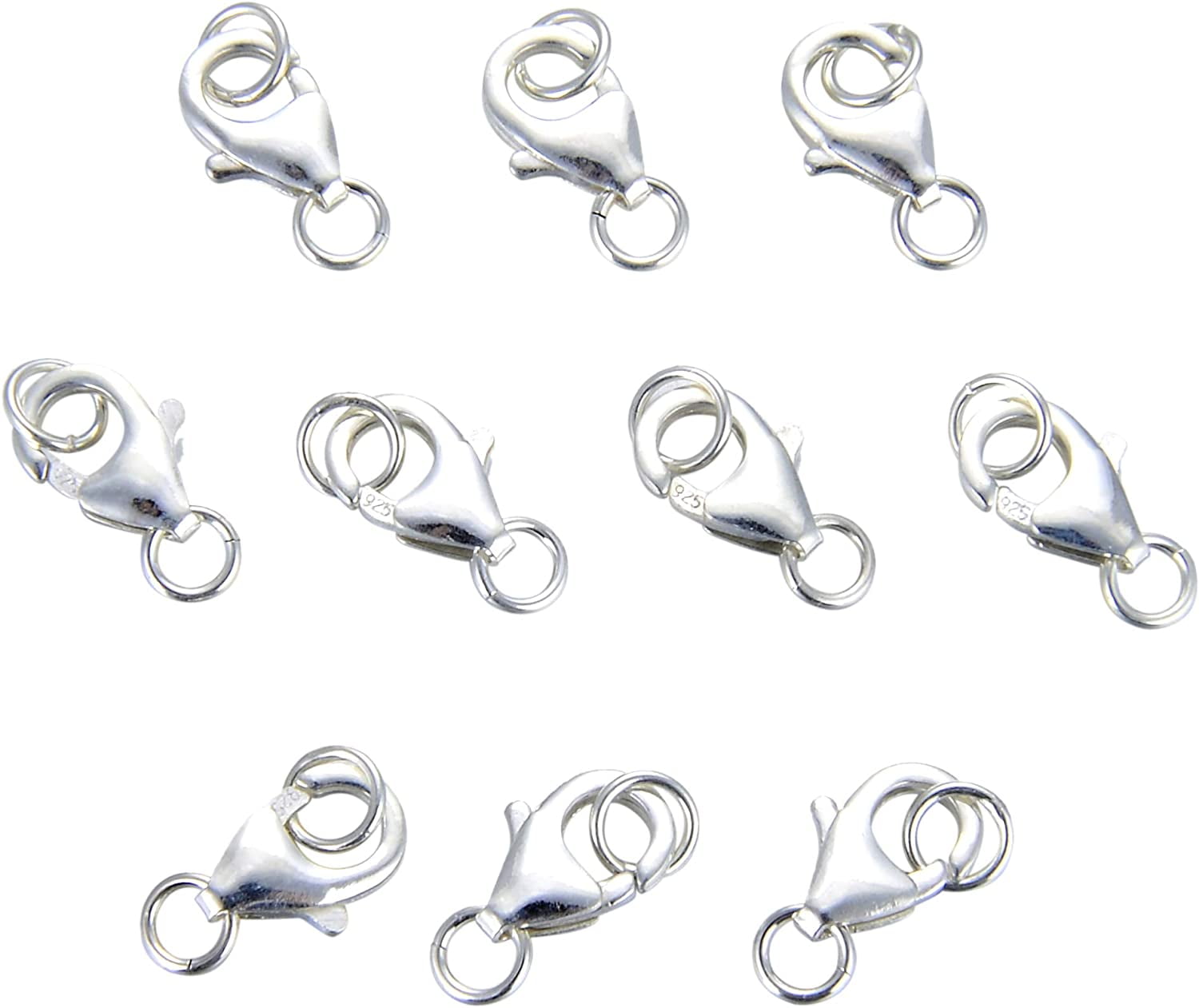 12 Pcs Bracelet Extender Clasp Fold Over Necklace Extenders