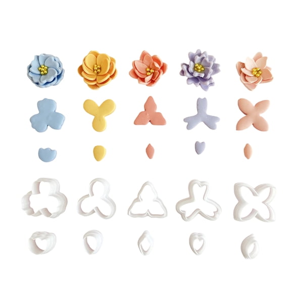 10 Shape Flower Clay Earring Cutter Flower Clay Cutter for Earrings Making, Clay Earring Cutter Tool for Jewelry Making