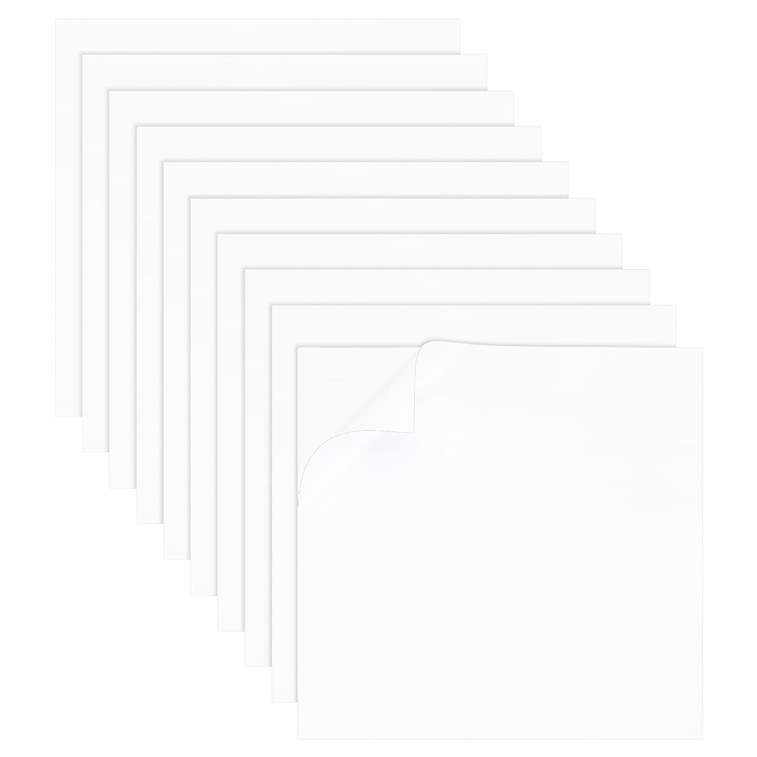 10 Sheet 12x12inch Double Sided Adhesive Foam Sheets 1mm Thick White Craft Adhesive Tape Sheet