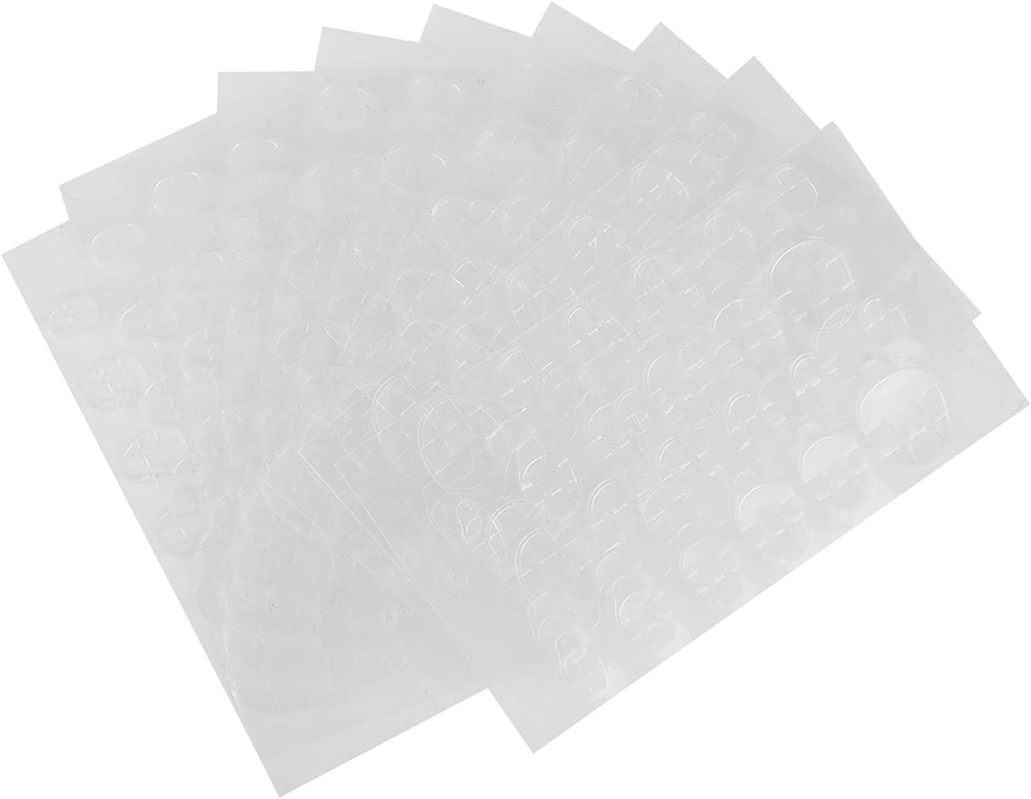 10 Sheet/240Pcs Double Sided Adhesive Glue Transparent Clear Sticker ...