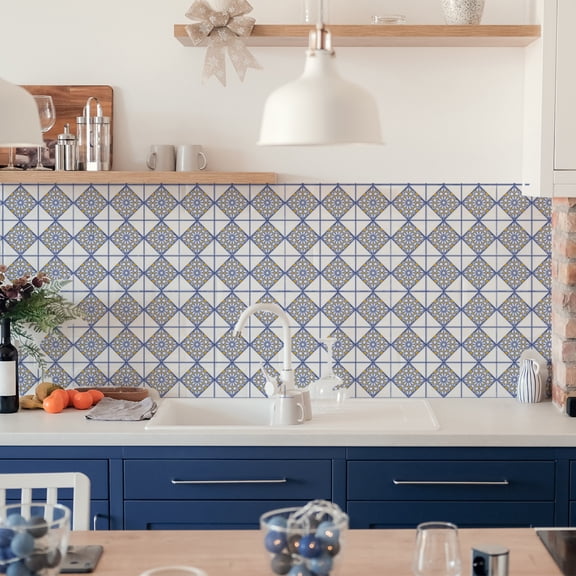 10-Sheet 6*6 inch Peel and Stick Wallpaper Tiles - Self-Adhesive, Waterproof, Easy Removal, Decorative Backsplash Stickers for Kitchen and Bathroom Walls - Removable, DIY Friendly