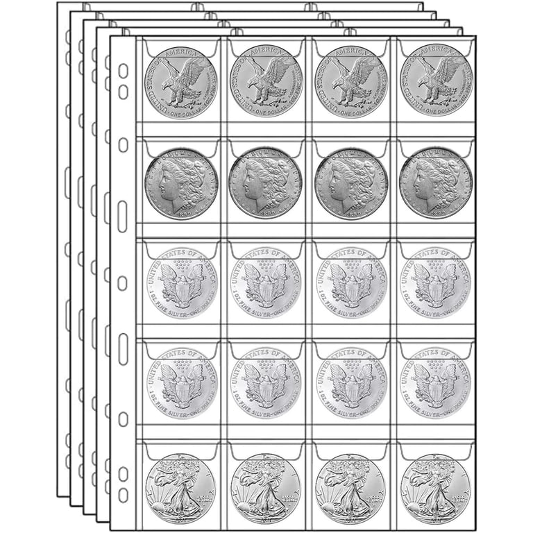 COINS OF ALL NATIONS ファイル２冊　150シート 10 Sheet Coin Collection Pages, Bexikou 200 Pockets Coin