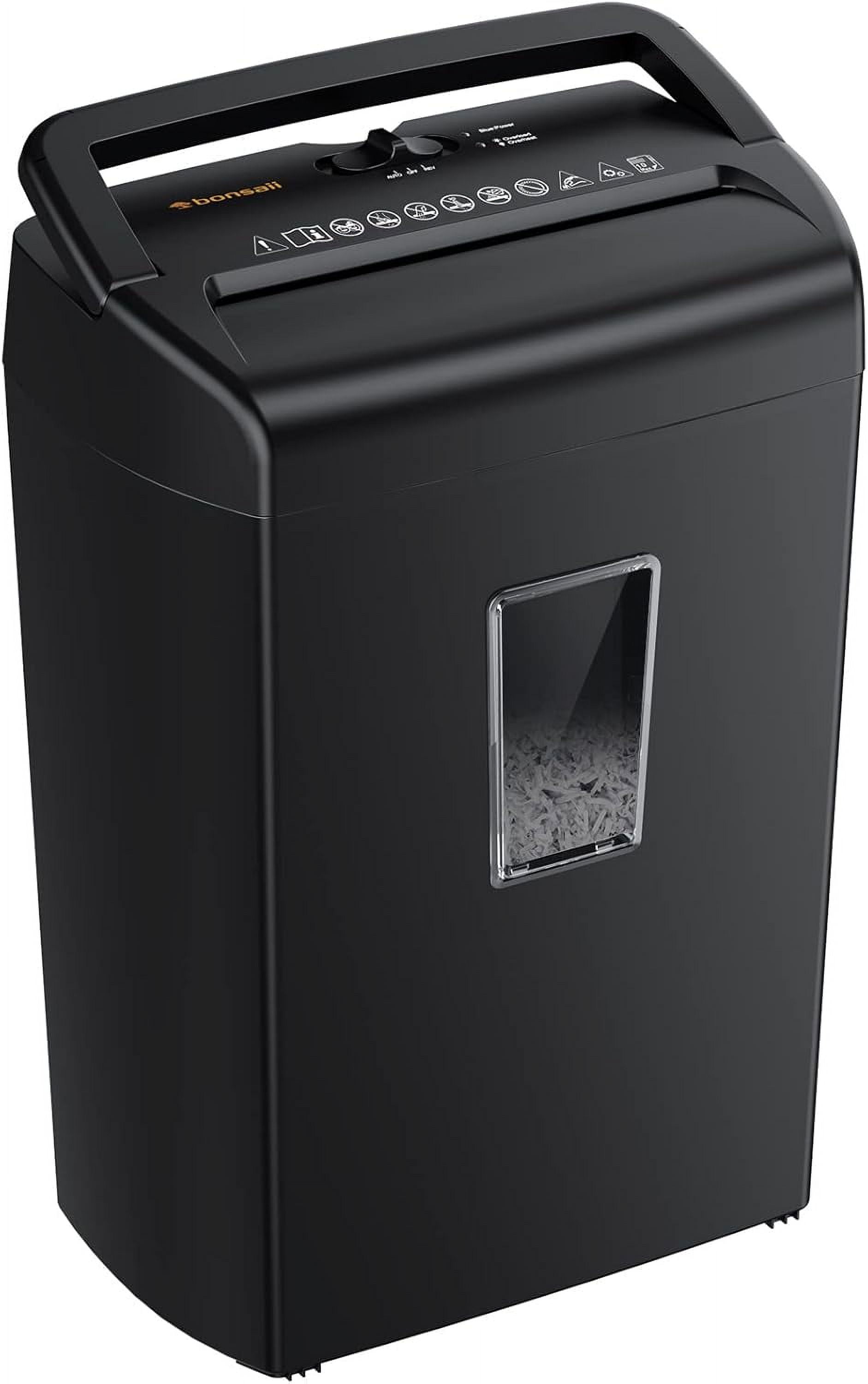 10-Sheet Cross Cut Paper Shredder, 5.5 Gal Home Office Heavy Duty Shredder for Credit Card, Staple, Clip with Transparent Window(C209-D)