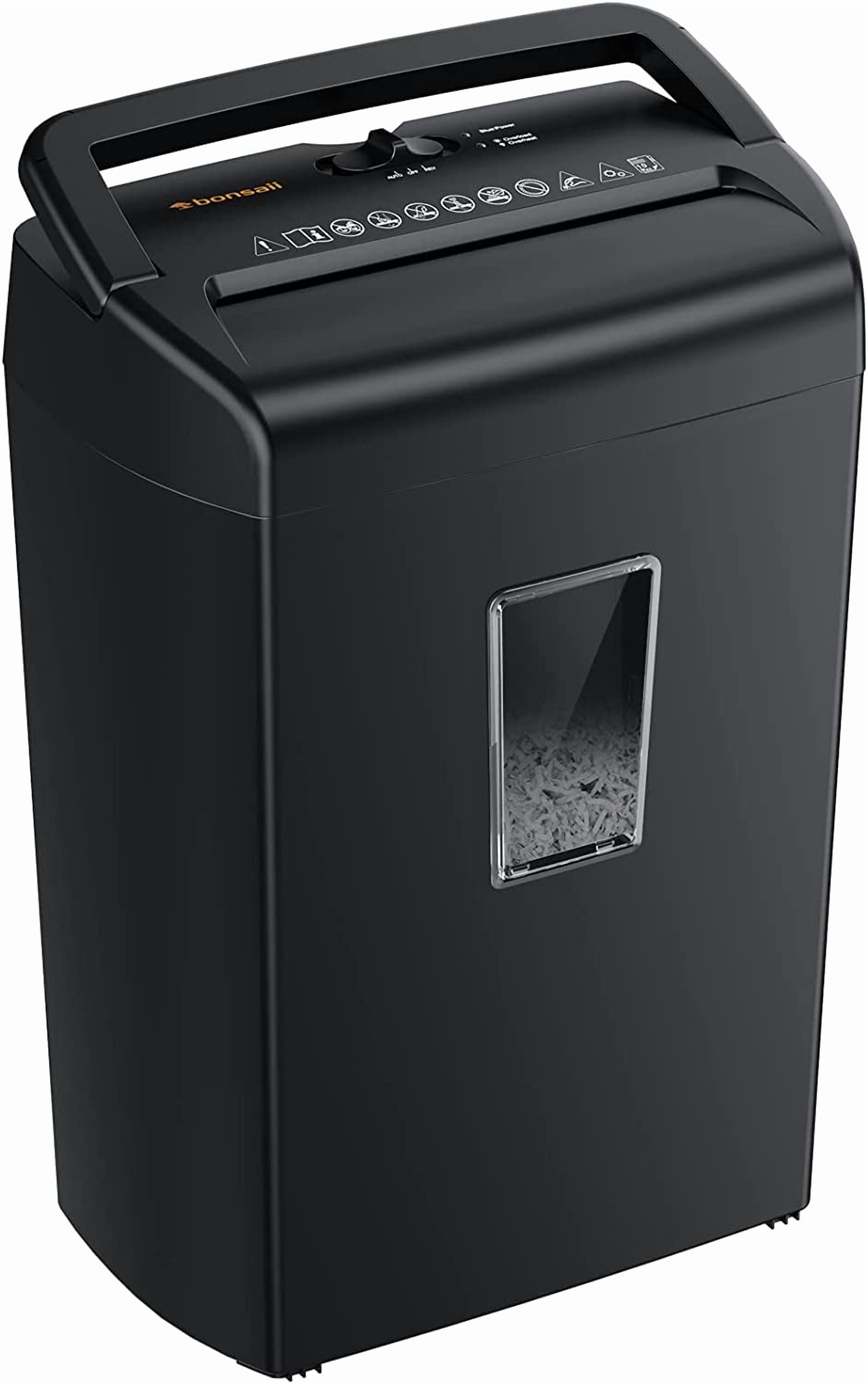10-Sheet Cross Cut Paper Shredder, 5.5 Gal Home Office Heavy Duty Shredder for Credit Card, Staple, Clip with Transparent Window(C209-D)