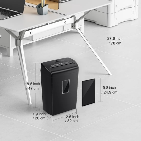 10-Sheet Cross Cut Paper Shredder, 5.5 Gal Home Office Heavy Duty Shredder for Credit Card, Staple, Clip with Transparent Window