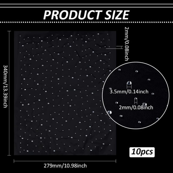 10 Sheet Glitter Hotfix Rhinestone Iron on Rhinestone Decals 2mm & 3.5mm Flat Round Rhinestone Transfers Patches Hot Melt Sparkle Decals for Women Men Clothing DIY Decoration